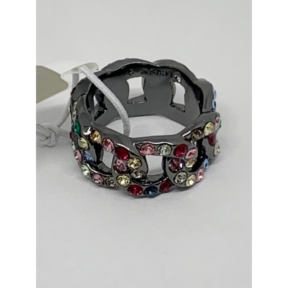 J. Crew Pave Chain Ring 5 NWT - Picture 2 of 4